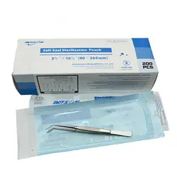 Самостоятельная Печать стерилизации в автоклаве мешок 200 шт./кор. стерилизованные мешок зубной татуировки и медицинское лабораторное