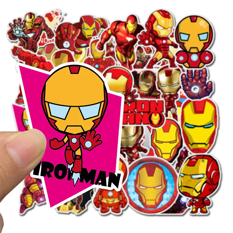 1 шт./35 шт. мультфильм чемодан стикеры Ironman s супер герой Тони Старк Мстители 4 Симпатичные вентиляторы детская вечеринка