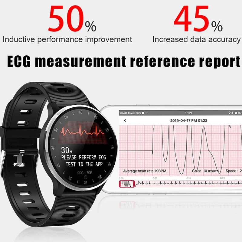 Часы A9 ECG часы с артериальным давлением смарт браслет фитнес трекер Смарт IP67