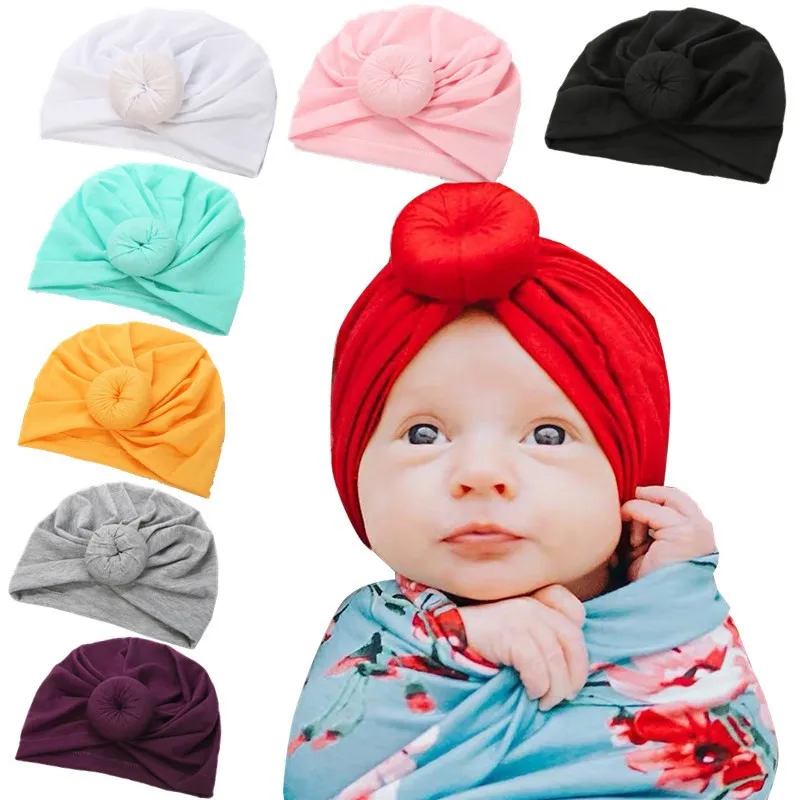 Аксессуары для малышей шапки и кепки s хлопковая детская шапка gorros bebe шляпка для девочки casquette enfant индийская завязанная шапка пончик шапка