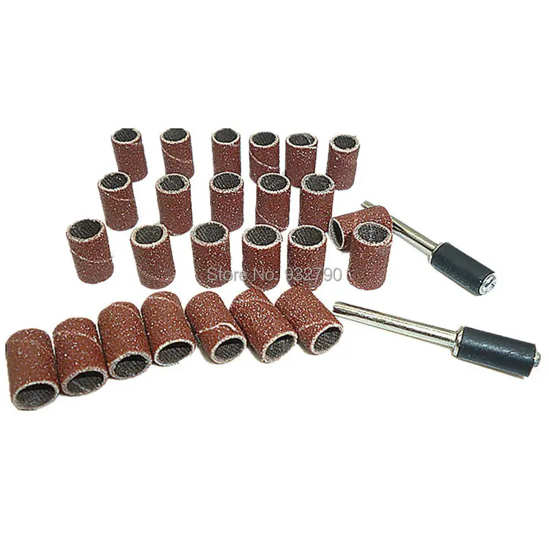 Sanding Bands Kit + 2 Sanding Drum Mandrels for Dremel Rotary Tools