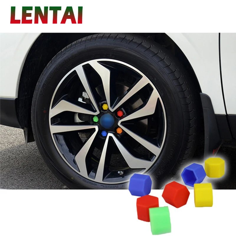 LENTAI 20 шт. автомобильное Силиконовое колесо винт ступицы крышка крышки для сиденья Leon Ibiza Renault Duster Megane 2 Logan крышка tur Clio Mazda 3 6 CX-5