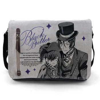 

2015 new anime canvas shoulder bag Black butler peripherals Sebastian bag perfect gift for fans AB112