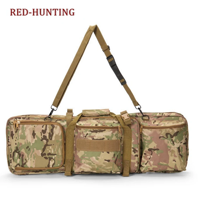 

85CM/34'' Dual Rifle Bag with Shoulder Strap M4 Series Shotgun Bag Hunting Shoulder Gun Case Backpack Multicam
