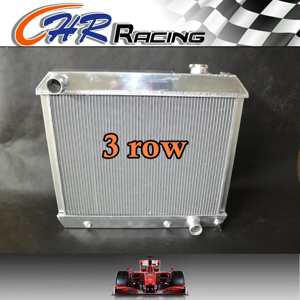 V8 3 CORES Fit 1963 1964 1965 1966 Chevy Truck C10 C20 C30 Aluminum Radiator