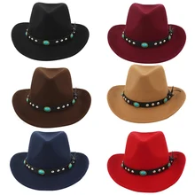 Крутые Западные Ковбойские шляпы мужские солнцезащитный козырек женщины путешествия представление западные шляпы ковбой