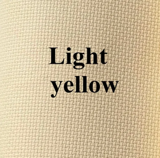 ONEROOM 25x25 см Aida 14ct белая ткань розовый черный льняной зеленый вышивка крестиком ткань холст DIY ручной работы Рукоделие Шитье 5 - Цвет: Light yellow