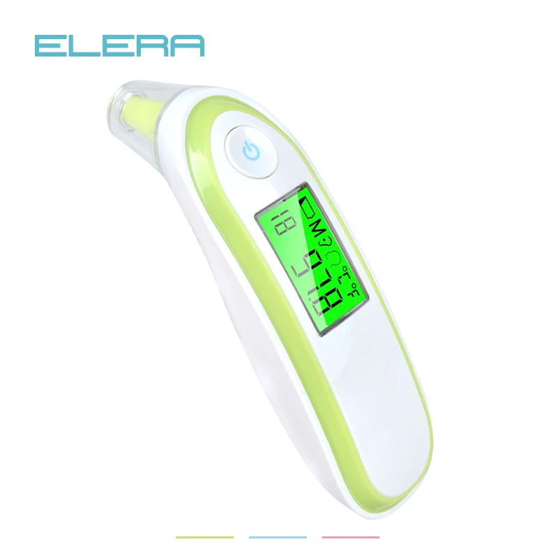 ELERA Infrared baby Thermometer LCD Digital Ear & Forehead Laser Body Temperature Baby & Adult medical Fever Thermometer