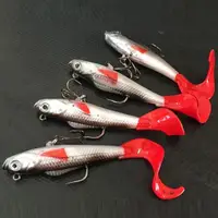2018 Новые горячие продажи красный рыбий хвост рыболовные приманки свинцовое покрытие мягкие приманки рыболовные снасти