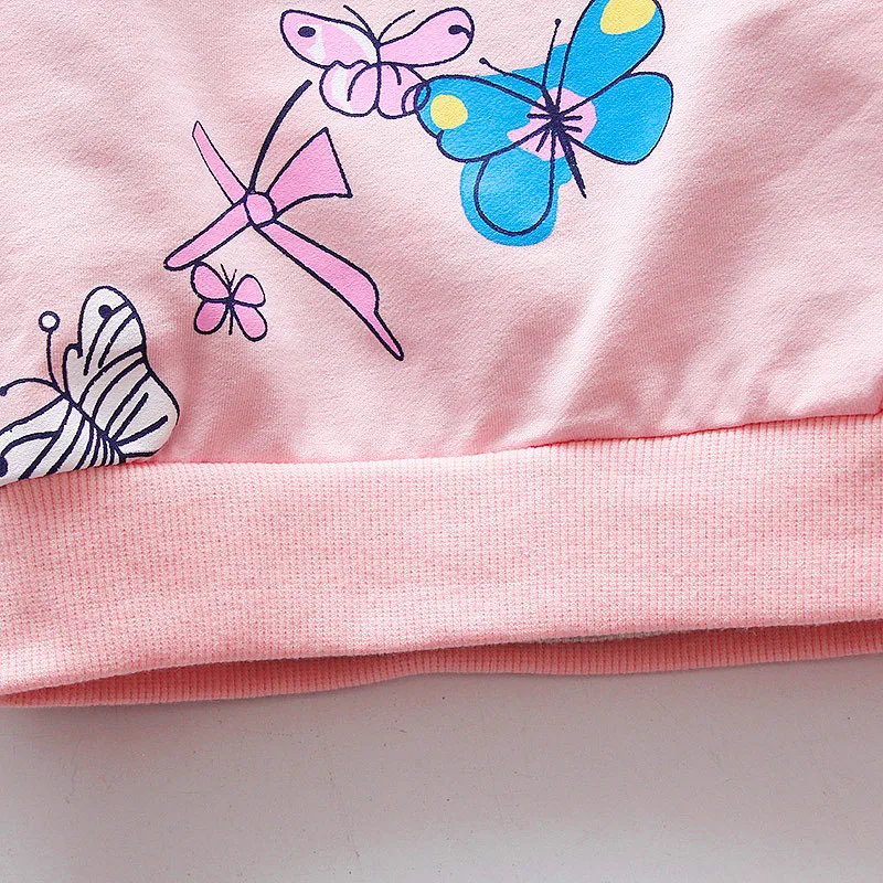 Baby T Shirts Kids T Shirts Fanfiluca Cute Butterfly Girls Cotton Long Sleeve Spring Style