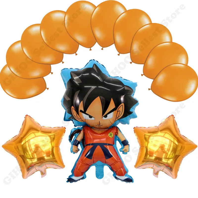 13 шт./лот 78*45 см Z Son Goku Dragon Ball оранжевый Флуоресцентный звезда латексный шар для украшения вечеринок поставка макет декоративный шар - Цвет: 1