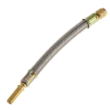 

Hot Sale 1pc 150mm Stainless Steel Braided Flexible Hose Car Wheels Tyre Valve Stems Extensions Tube Adapter for Car Truck