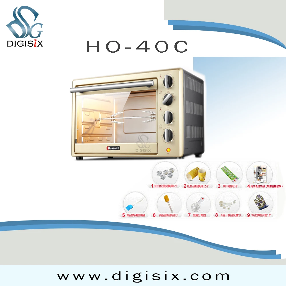 

free shipping HO-40C large capacity 6 butler with baking on electric oven 40L