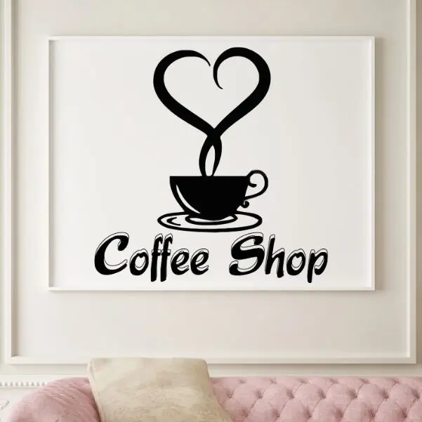 Coffee Shop Logo Wall Sticker Good Coffee Wall Decal Vinyl Cafe Shop
