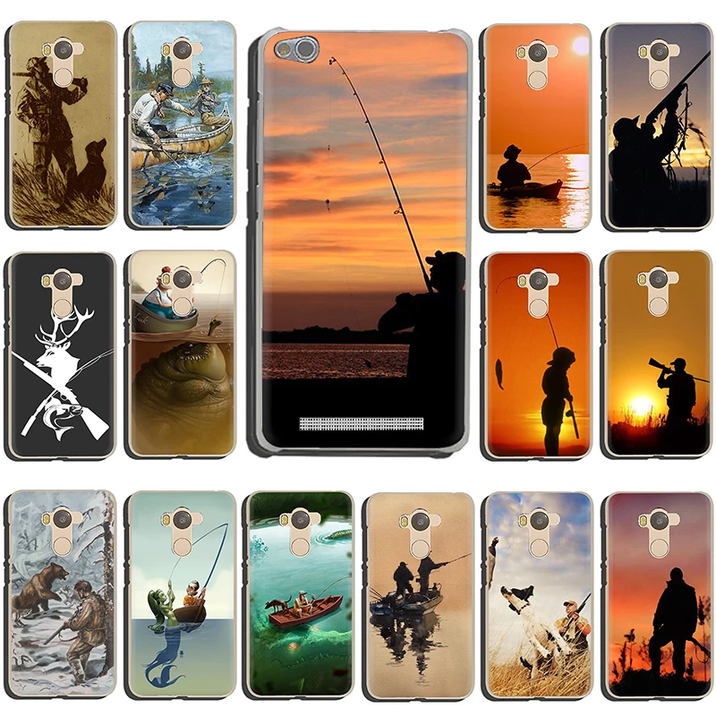 

Hunting animal and fishing man Hard phone case for Xiaomi Redmi 5A 5 Plus 6A 6 Pro 7 GO Note 4 4X 5 6 7 8 Pro