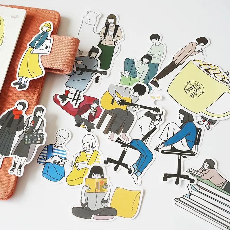 

17Pcs/Pack Small Illustration Daily Life Letter Sticker DIY Craft Scrapbooking Album Journal Planner Decorative Stickers Package