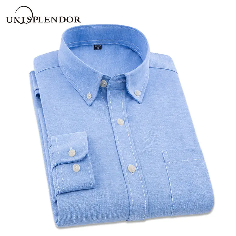 

New Arrival 2020 Brand New Cotton Man Oxford Dress Shirt Solid Shirt Men Spring Casual Shirts Male Camisa Masculina Top YN10209