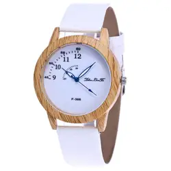 Для женщин деревянный часы кварцевые часы 2019 Деревянный Современные наручные часы Аналоговый Природа Дерево модные мягкие кожаные