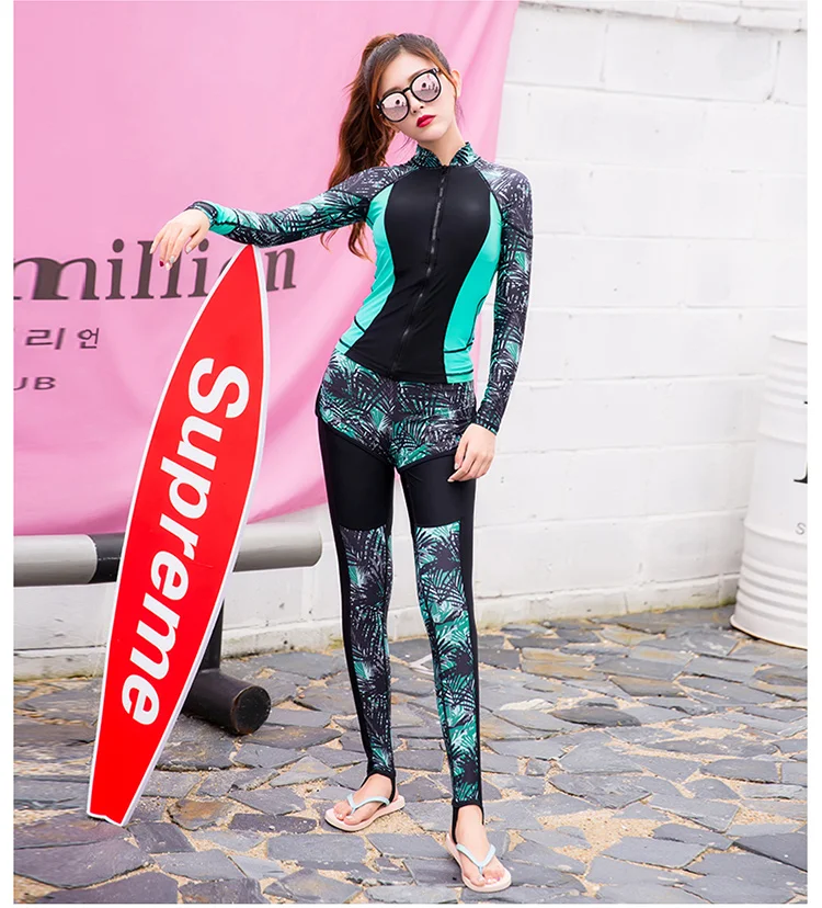 HIASNECE для пары спортивные Surf купальный костюм 3 шт./компл. одежда с длинным рукавом+ брюки+ шорты в стиле пэчворк новые пары купальный костюм Рашгард