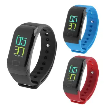 

vanpower Bluetooth Smart Bracelet 0.96 Inch Color Screen IP65 Waterproof Heart Rate Blood Pressure Monitor Sport Wristband