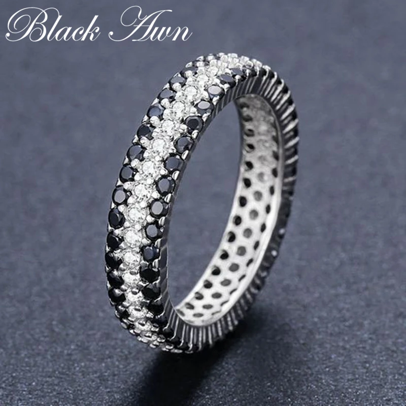 Женское кольцо из серебра 925 пробы с черной шпинелью|ring for|rings for womenring ring |