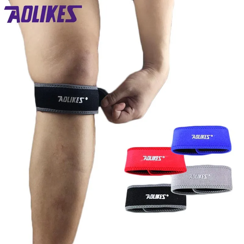 1Pcs Sports Kneecap Patella Protector Running Slider Damping Buffer Fitness Knee Strap Band
