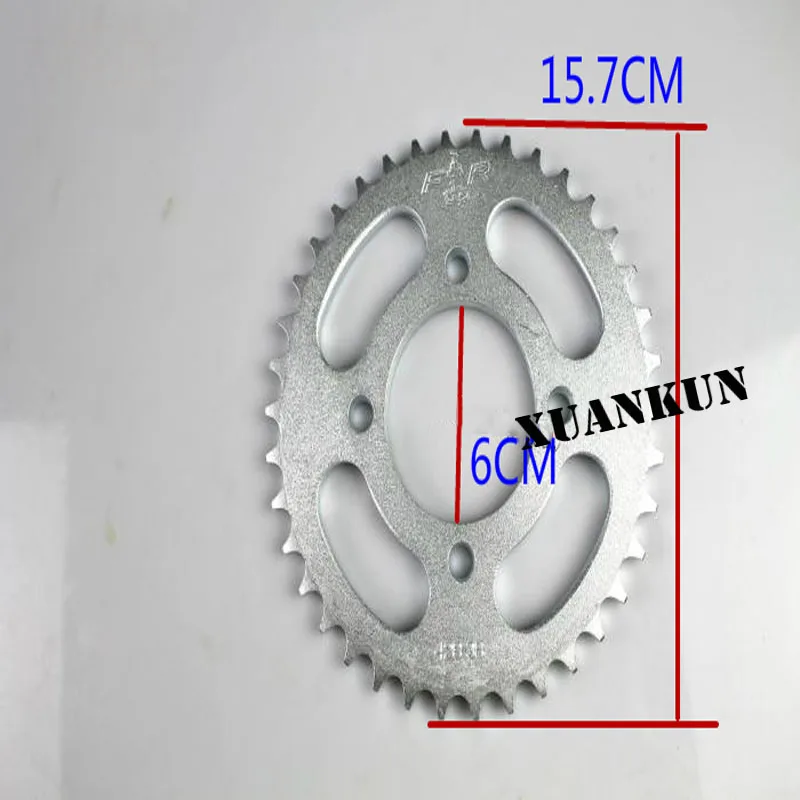 Xuankun мотоциклетные цепь колеса 125 JD125 Размеры звездочки зуб диск цепи Цепь крышки 428H-116L