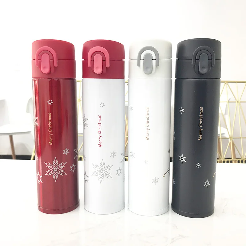 

2018 New Christmas Water Bottle Stainless Steel Vacuum Flask 380ml Thermo Cup High Quality Thermal Insulation Thermos Tea Mugs