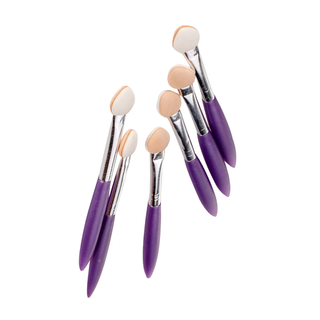 6Pcs Eye Eyeshadow Sponge Brushes Applicators Makeup Tools Handle One-ended Soft Foam Tip Make Up Accessories