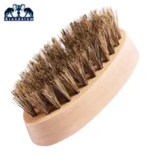 Grandslam мини Мужская щетка для бороды щетки для усов кабана щетина волосы борода щетки бамбуковая ручка отлично подходит для сухой или влажной бороды