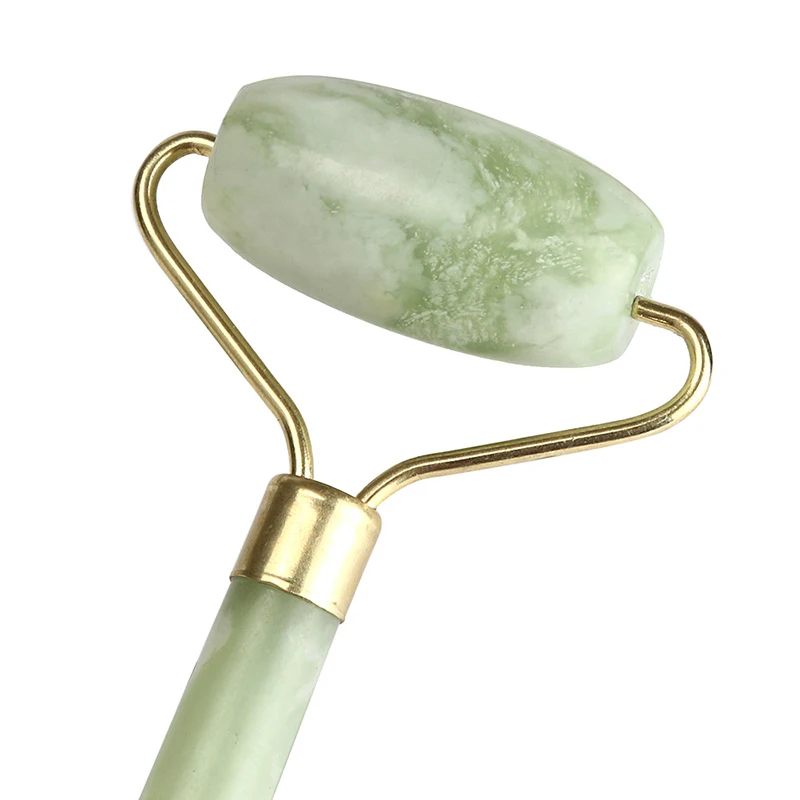 Jade Roller Real Jade Made Facial Slimming Massager Anti Wrinkle Facial Beauty Relaxation with Double Roller