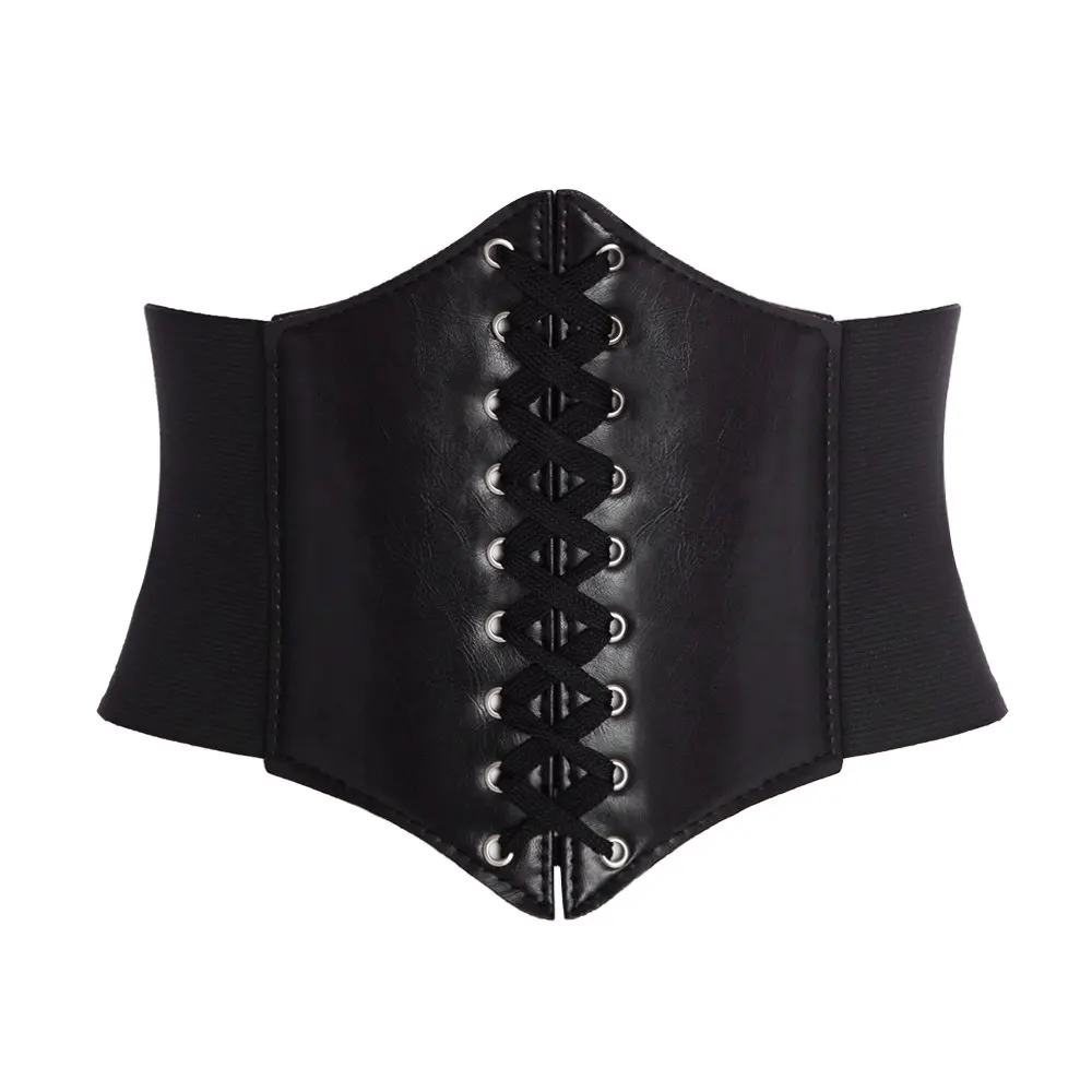 Waspie Corset Ro Rox Faux Leather Corset Belt Stylish Waist
