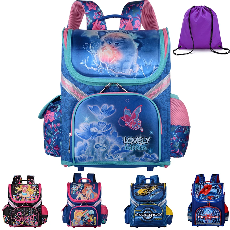 preço Alta qualidade 20 modelos Crianças Escola Bags Borboleta Mochila Da Escola Dos Meninos Mochila Meninas Orthopedi Cantifreezing À Prova D Água
