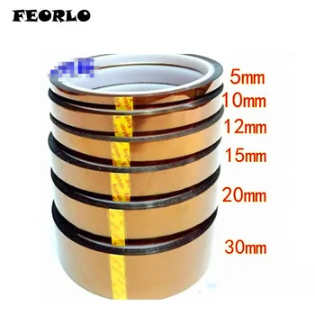

FEORLO High Temperature Tape 6pcs/lot 5mm/10mm/12mm/15mm/20mm/30mm*33m Gold BGA Tape Thermal Insulation Tape