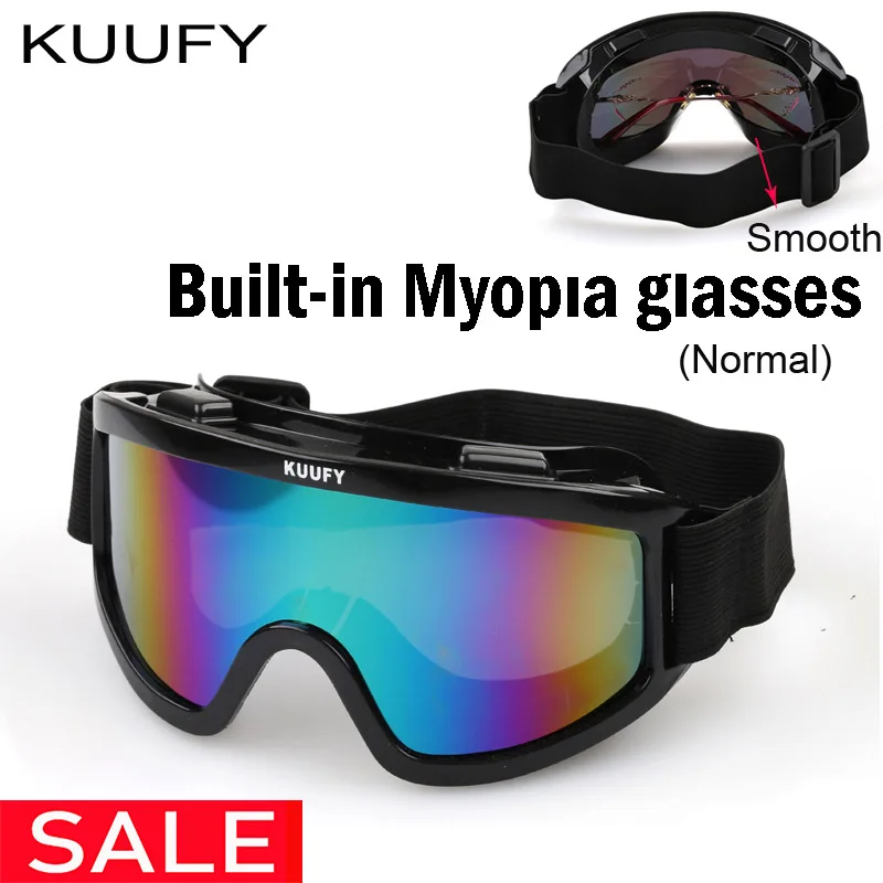 

KUUFY Ski Glasses Built-in glasses Allowed Cross-country Dustproof Anti - Shock Protective Goggles