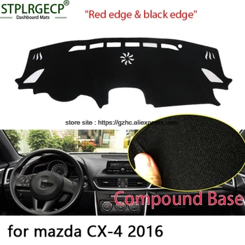 

StplrgeCP For mazda cx-4 cx4 2016 double layer Car Dashboard Cover Avoid Light Pad Instrument Platform Dash Board Cover Sticker