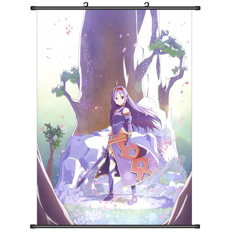 Японское аниме декоративные картины меч искусство онлайн II САО сексуальная девушка конно юуки домашний Декор стены Свиток Плакат - Цвет: 20