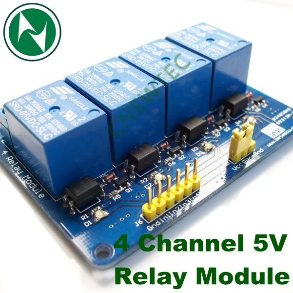 

5PCS 4 Channel 5V relay isolation control Relay Module Shield 250V/10A for MCU AVR 51 PIC