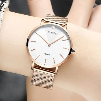 

Fashion Women Watches Simple Quartz Waterproof Bracelet Dress Ladies Watch Woman ultra thin Female Wristwatch Relogio Feminino
