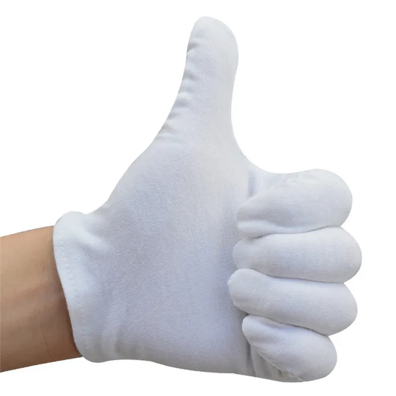 1 пара мотокросса, белые хлопковые церемониальные перчатки для мужчин и женщин, Сервировочные/официанты/водители/ювелирные изделия, зеленые перчатки