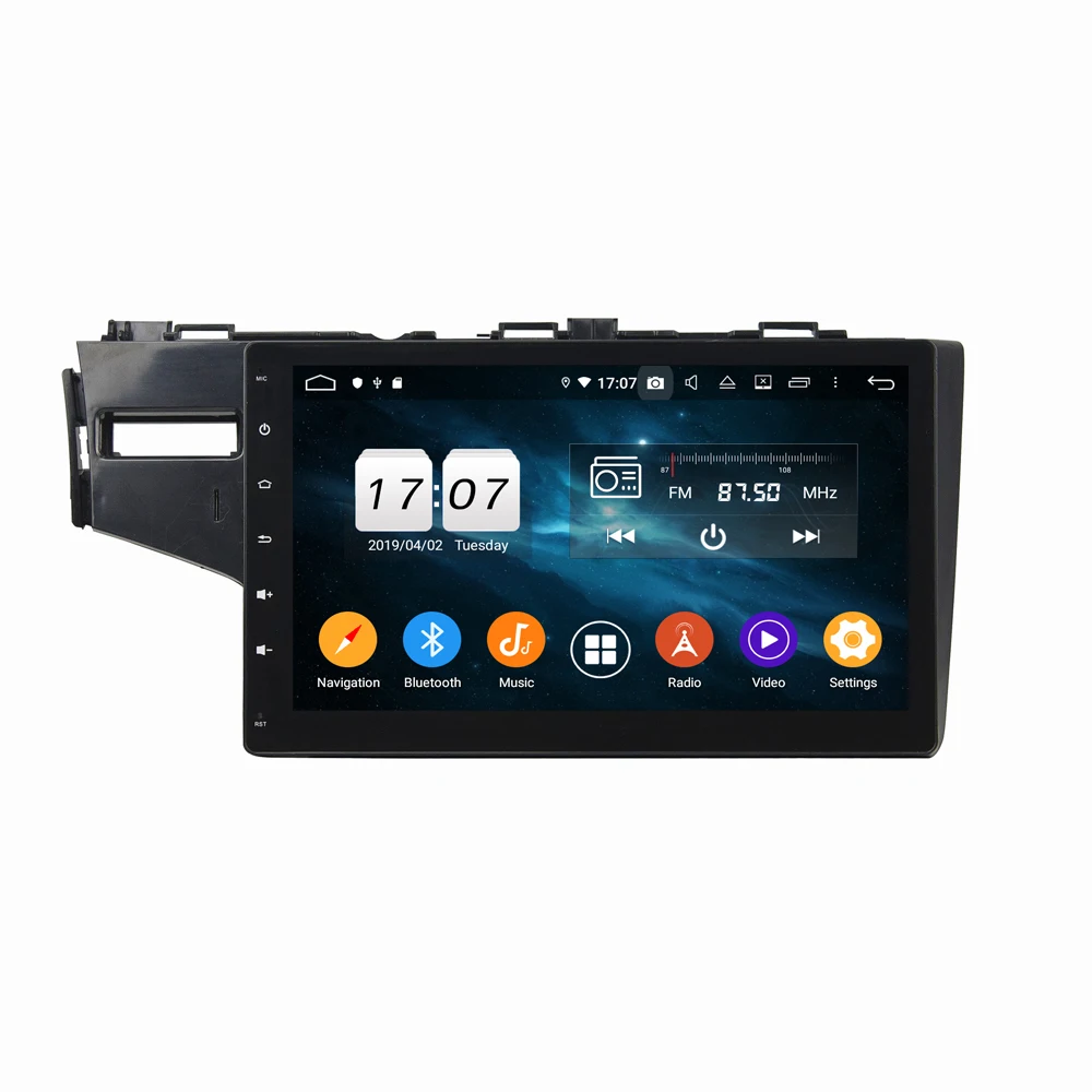 Top 10.1" Android 9 4+64G DSP Car DVD Player GPS navigation For HONDA Fit Jazz 2014-2018 head unit multimedia player tape recorder 1