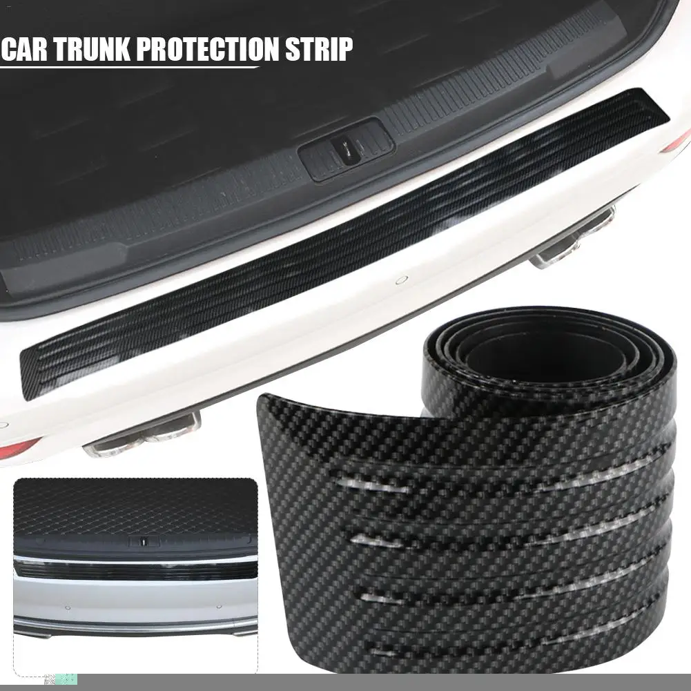 

Car Protection Strip Bumper Anti-collision Rubber Strip for Car Carbon Fiber Trunk Mat Tail Door Trim Strip Rear Guard