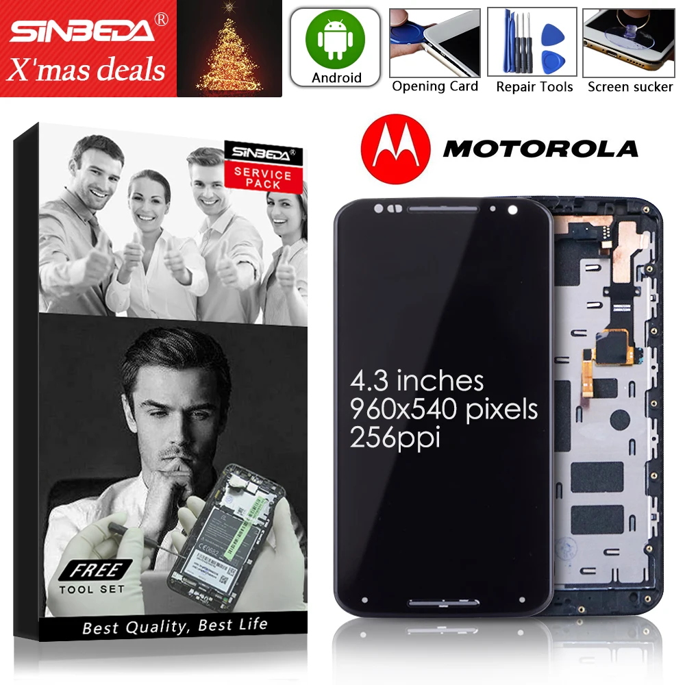 

5.2" Original LCD For Motorola X2 Display Touch Screen Digitizer For Moto X2 Xt1092 Xt1095 Display Replacement Assembly + Frame