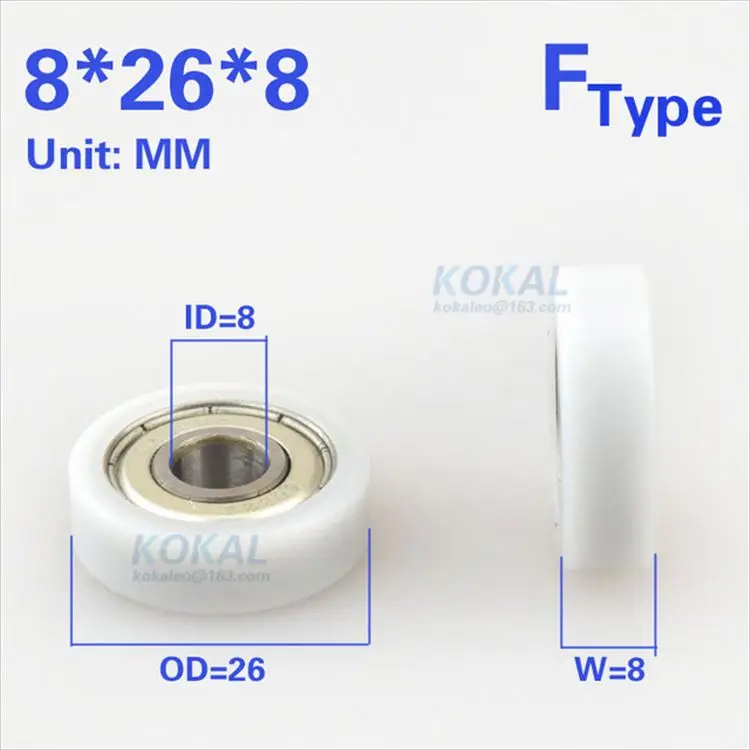 

[F0826-8]1PCS high quality 608ZZ bearing roller domestic refrigerator drawer sliding cable pulley roller wheel 8*26*8mm 0826K