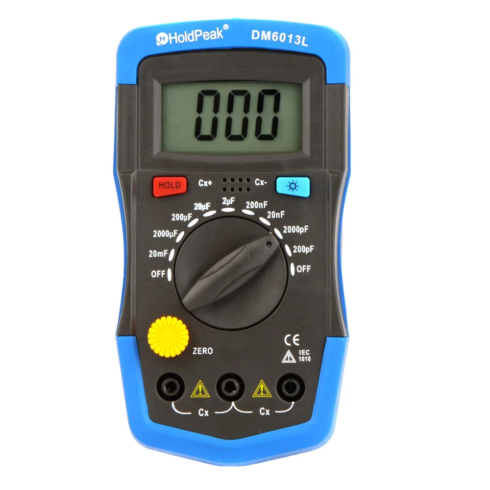 DM6013L Ручной цифровой измеритель емкости конденсатор Электронный тестер емкости диагностический инструмент+ ЖК-подсветка