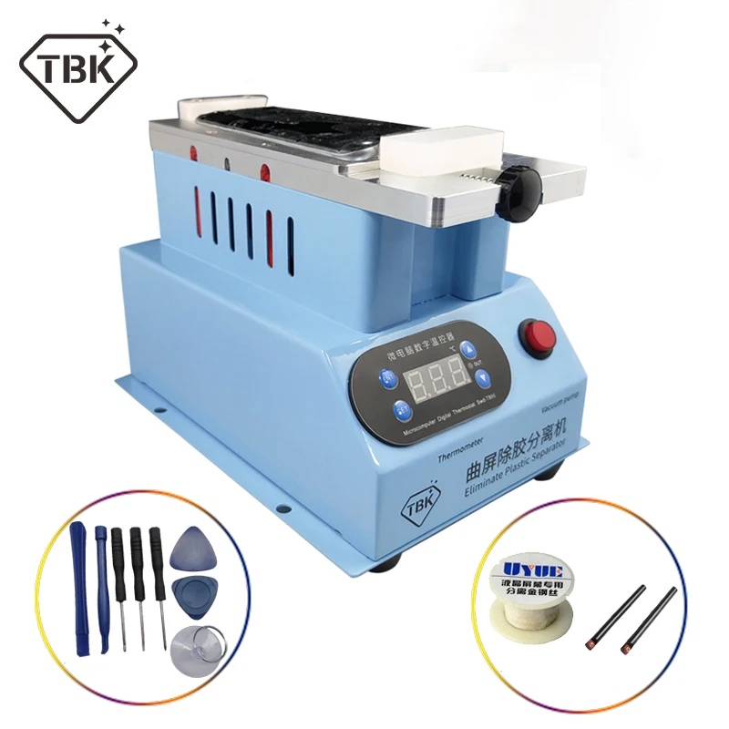 

TBK-998 7 inch Multi-function curved screen glue-removing separate machine for edge screen eliminate plastic separator