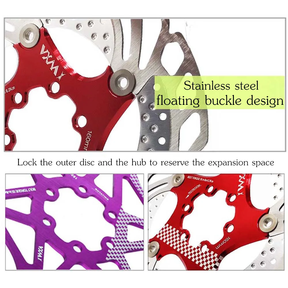 VXM Велосипедный тормозной охлаждающий диск плавающий ледяной ротор для MTB шоссейного велосипеда 203 мм 180 мм 160 мм 140 мм охлаждающие тормозные роторы детали велосипеда