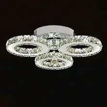 Современная люстра с 3 кольцами, светодиодная хрустальная люстра, потолочные люстры, Светильники для гостиной, спальни