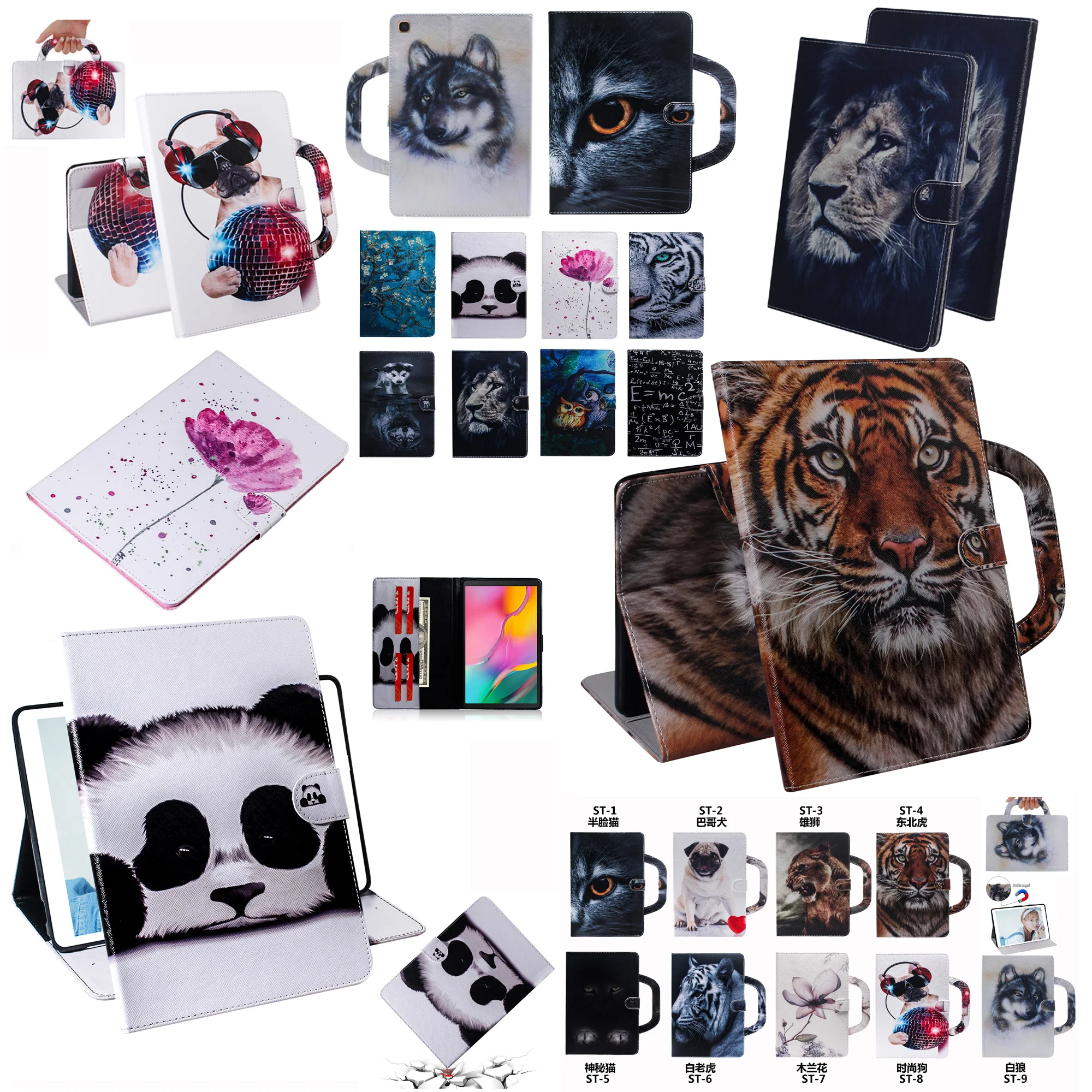 

Flip Stand PU Leather Skin Shell Case Capa Funda Cover For Samsung Galaxy Tab A 10.1 2019 T510 T515 SM-T510 SM-T515 Tablet Coque