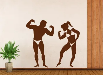 

Wall Vinyl Sticker Sport Fitness Beautiful Body Muscles Relief